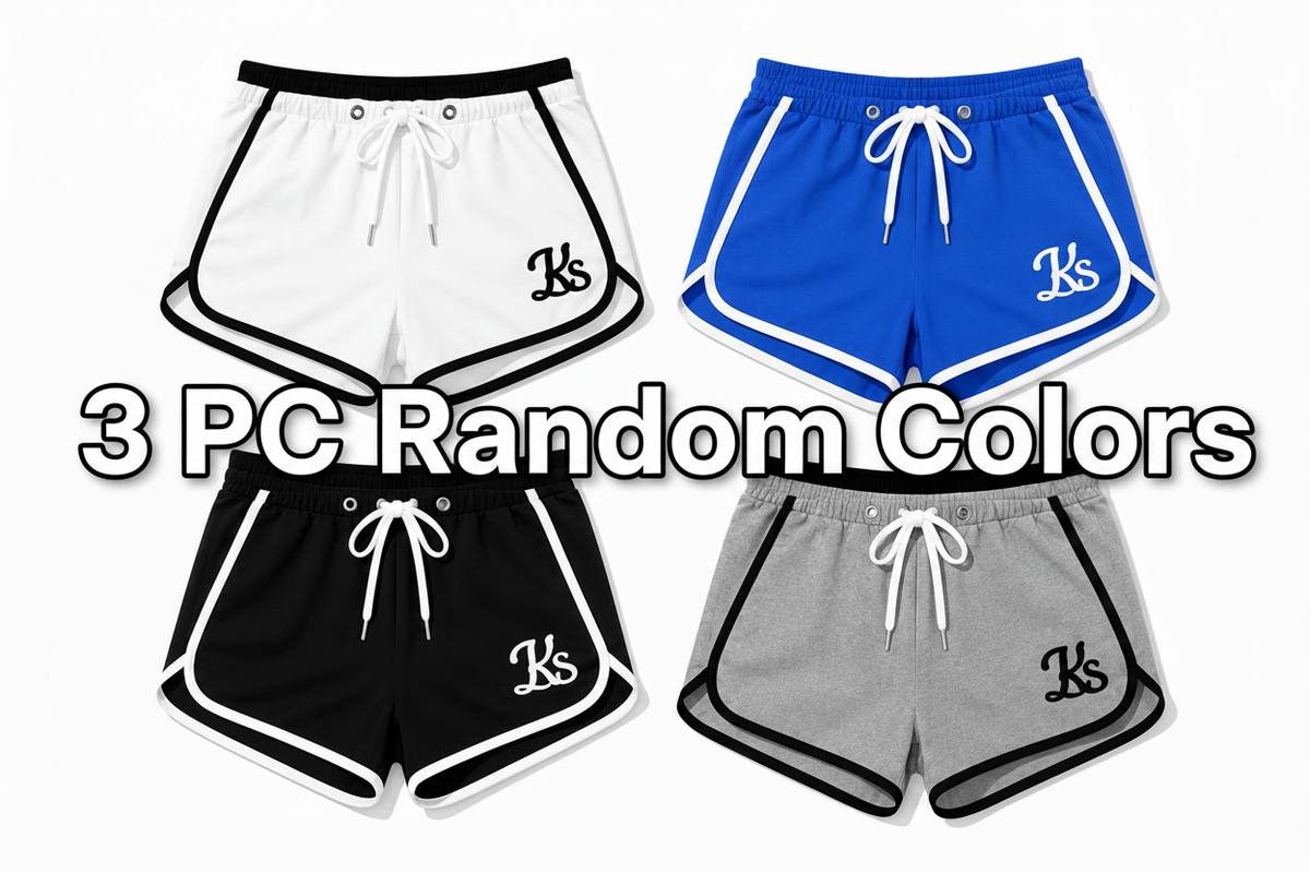 3‑PC Men’s Drawstring Boxer Shorts – Random Retro Varsity Color Set | Athletic Fit