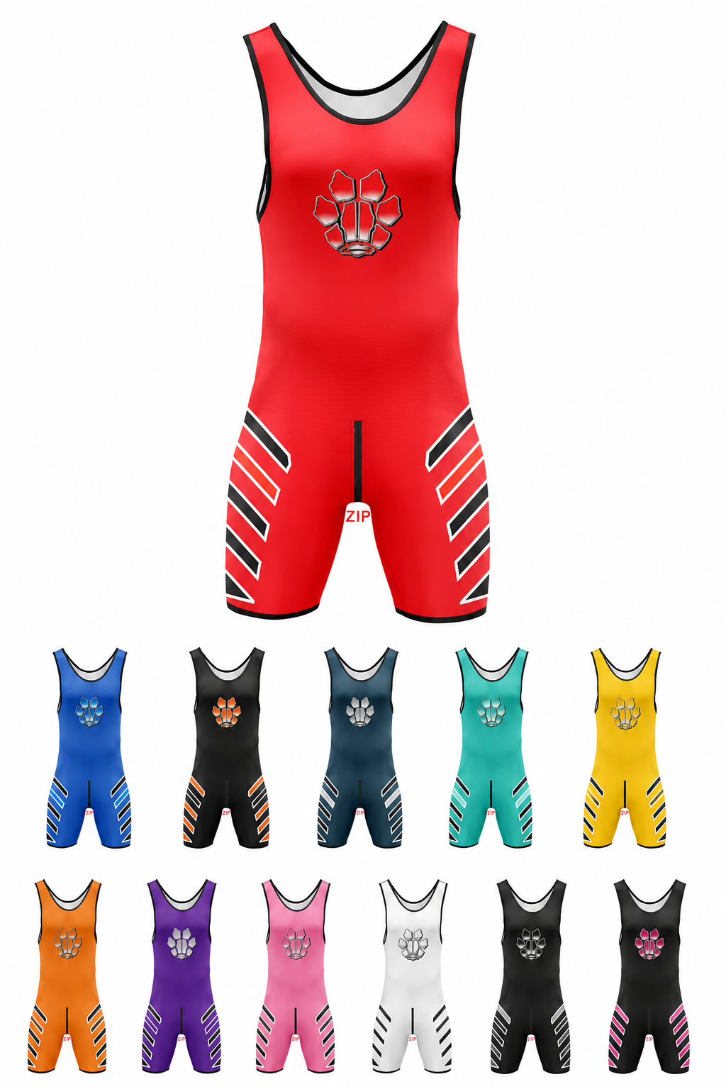 FlexFit Dual‑Zipper Singlet - Single Paw Print