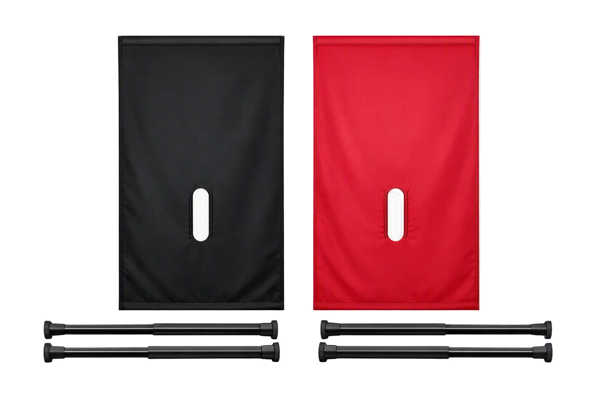 Perforated Adjustable Door Curtain Kit – Portable Woven Doorway Partition