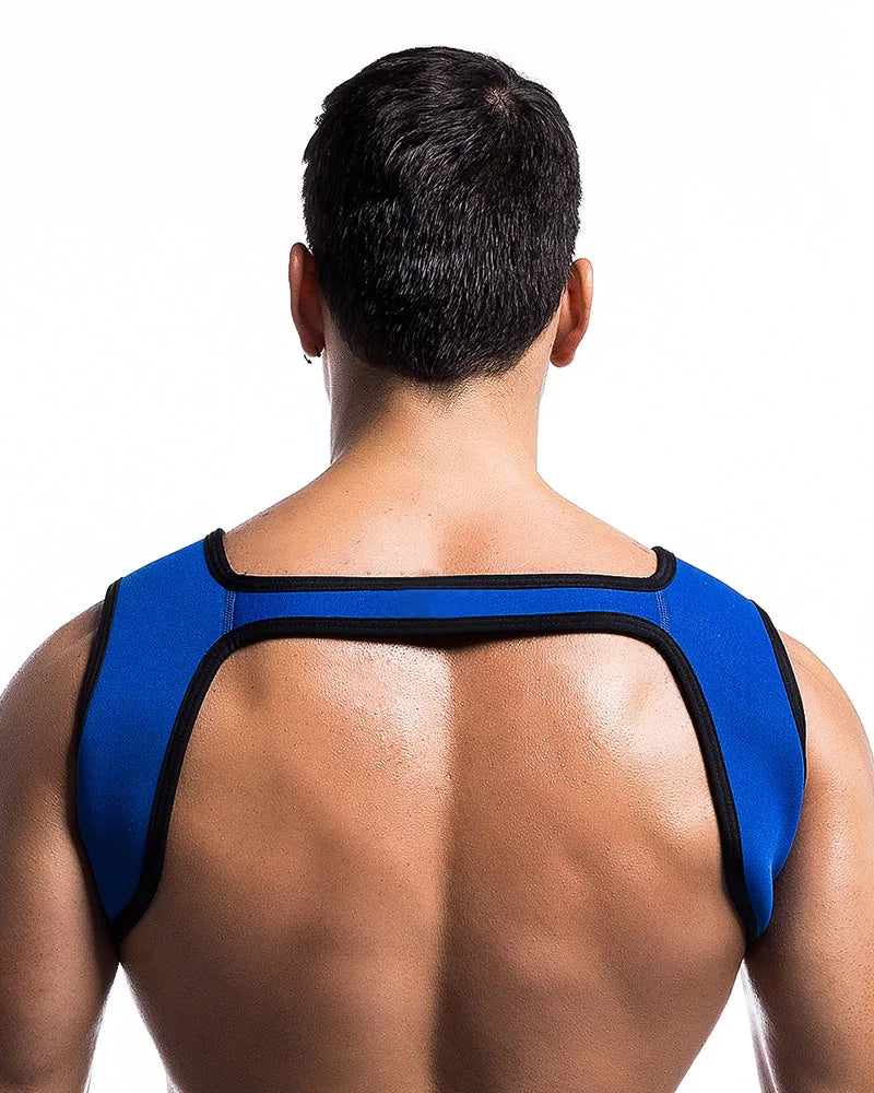 JOCKMAIL Men’s Neoprene Chest Harness – Sport Style Shoulder Harness with Contrast Trim