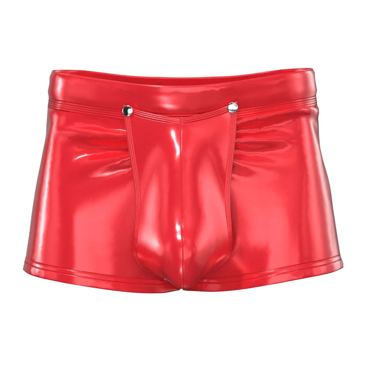 Men’s Glossy Club Shorts – Stretch PVC Look, Low‑Rise Fit, Nightlife Performance Style