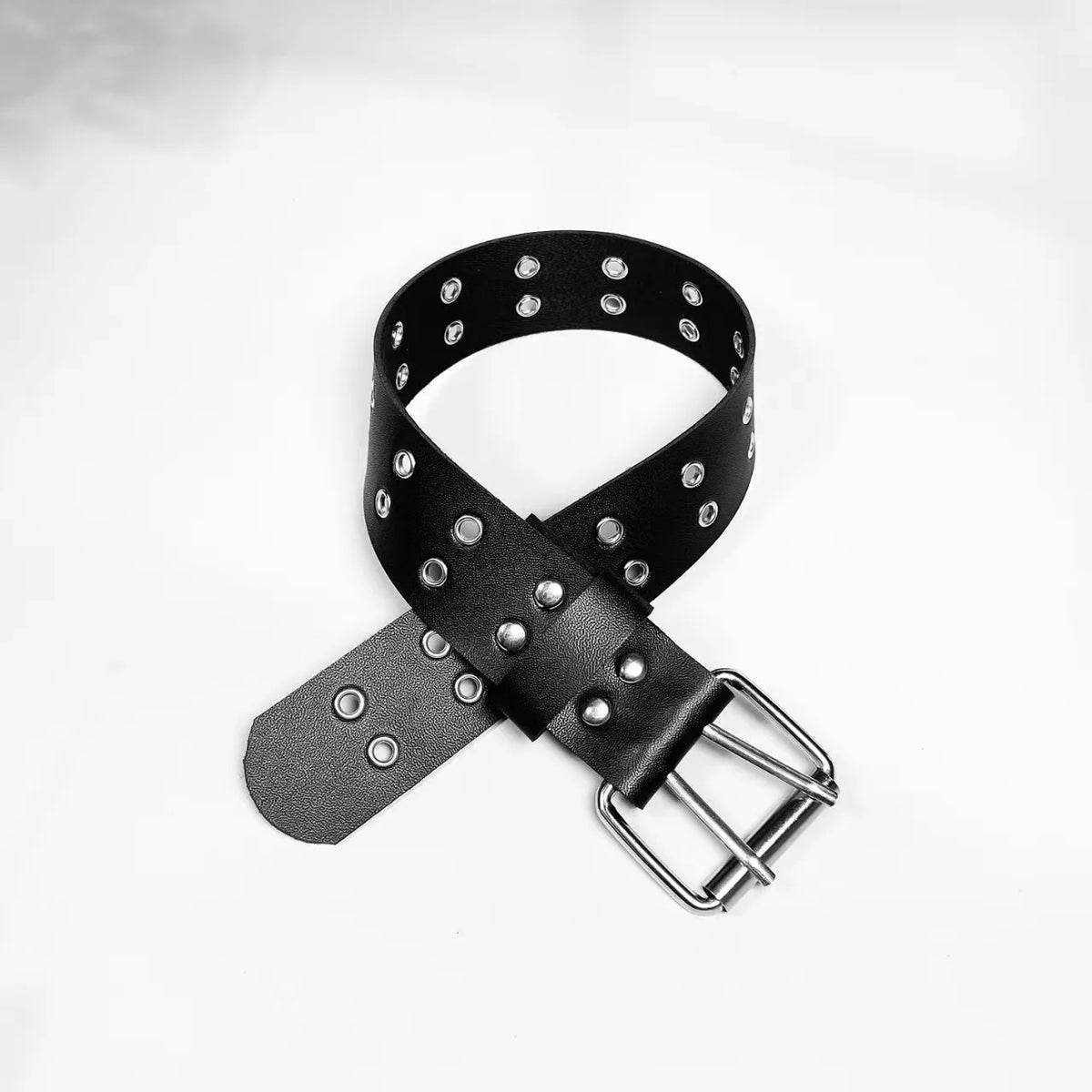 PU Leather Punk‑Style Rivet Collar Necklace