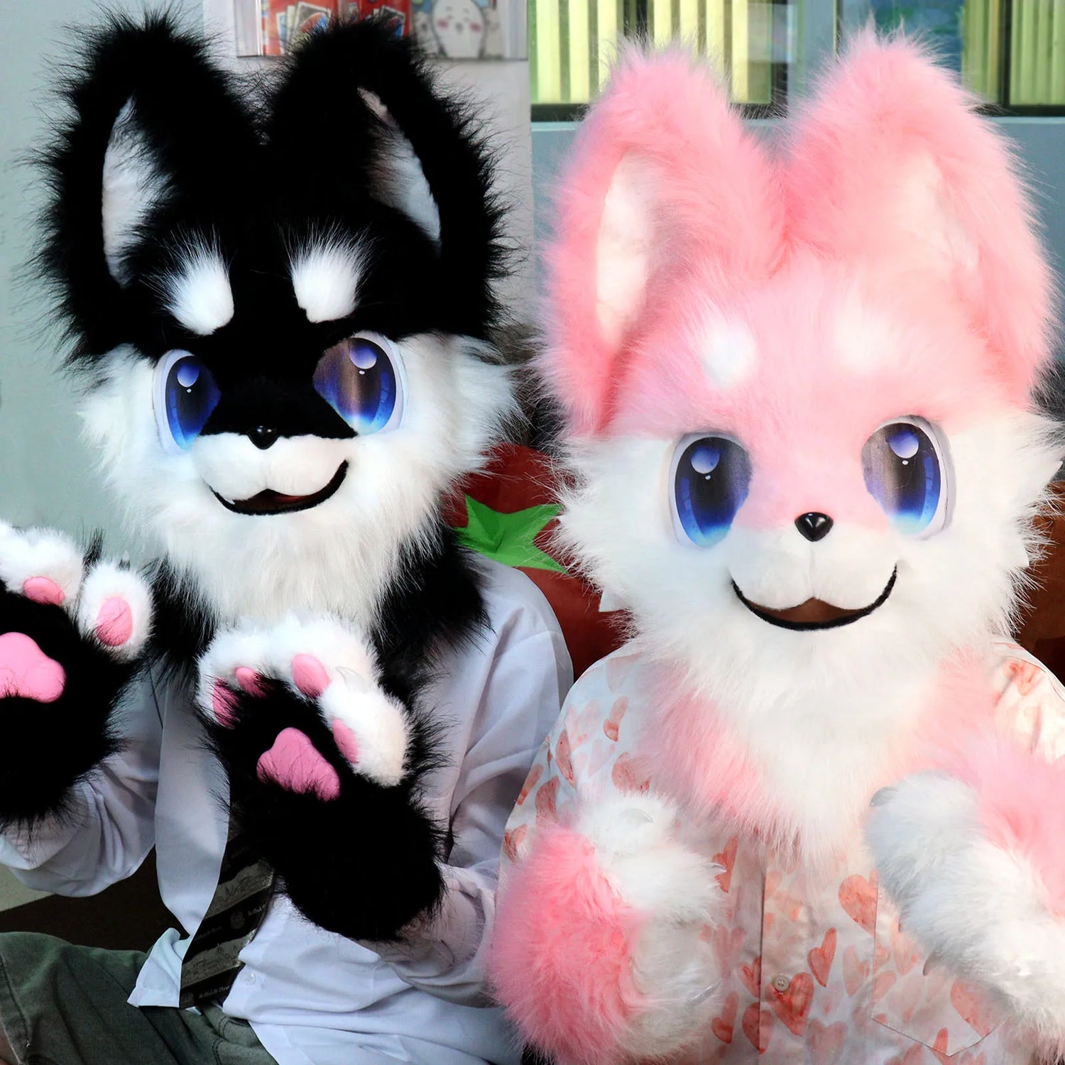 Animal Head Mask Furry Fursuit Plush Dog Fox Masks
