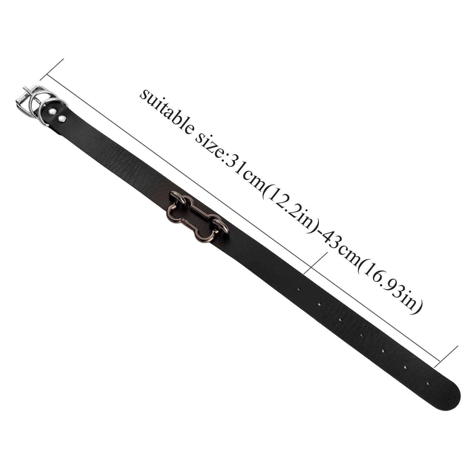 Bone Choker Necklace | Adjustable PU Leather Collar