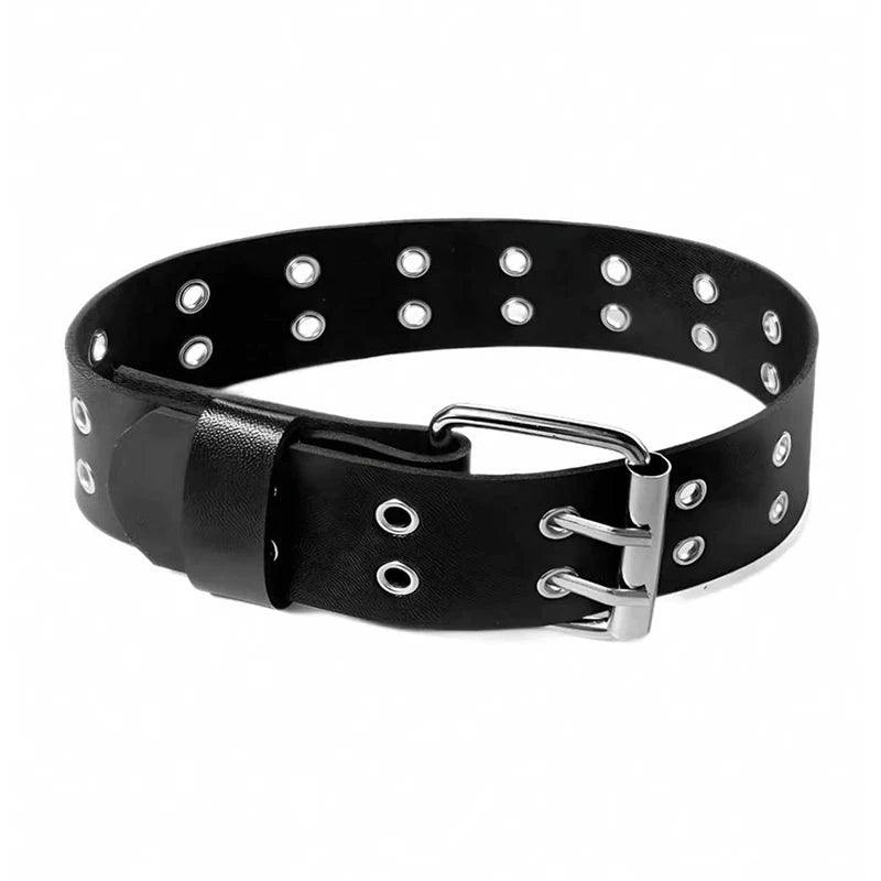 PU Leather Punk‑Style Rivet Collar Necklace