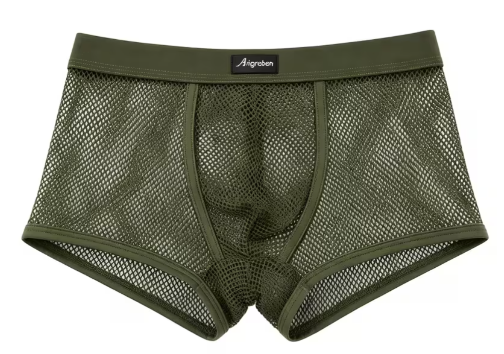 3pcs Men’s Mesh Boxer Shorts with Inner Pouch | Lightweight Breathable Party & Beach Activewear | Skinny Fit