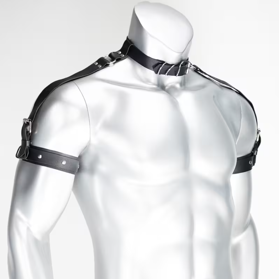 Adjustable Punk Gothic Collar & Arm Patch Set | Festival Outfit
