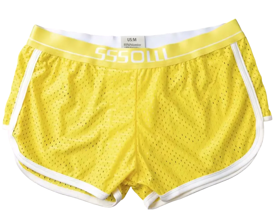 3pcs Men’s Cool Mesh Retro Shorts – Quick‑Dry, Breathable, Sports Style