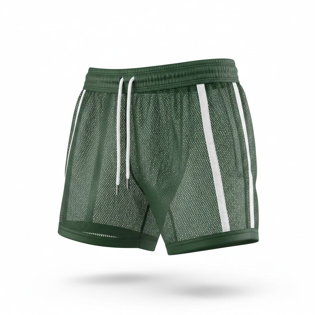 Men’s Mesh Swim Cover Shorts | Drawstring Beach Lounge Shorts