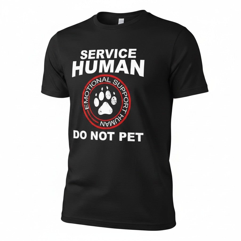 Men's 100% Cotton “Service Human Do Not Pet” Tee