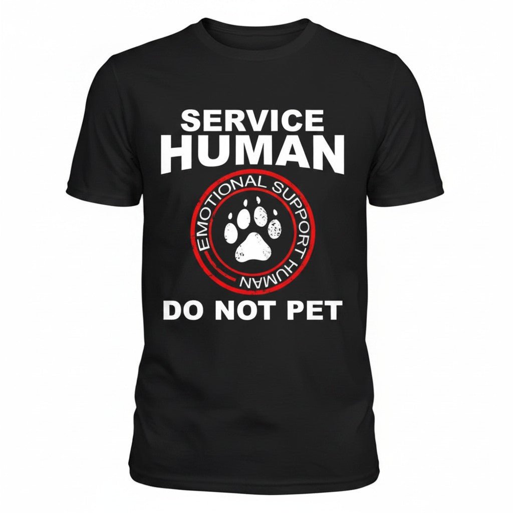 Men's 100% Cotton “Service Human Do Not Pet” Tee