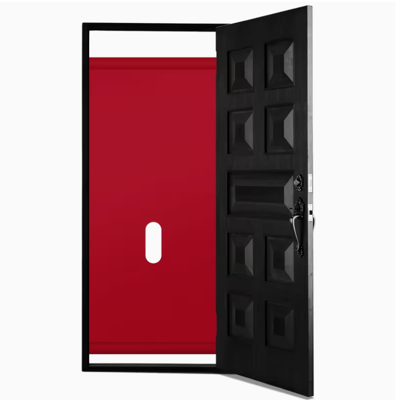 Perforated Adjustable Door Curtain Kit – Portable Woven Doorway Partition