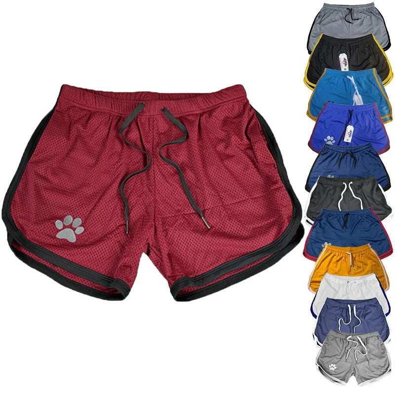 Mens Breathable Mesh Gym Shorts Summer Training Fitness Shorts