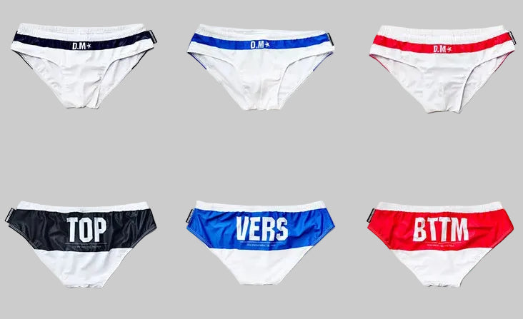 Men’s Low‑Rise Unlined Swim Suit with Rope Tie | Top / Bottom / Vers