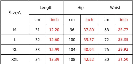 sizing chart